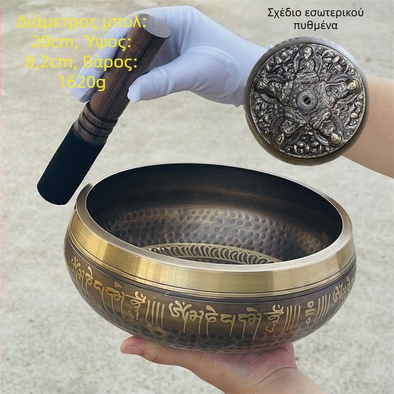 Χαλκού κούπα ήχου για θεραπεία ήχου, κινέζικού στυλ, ημιχειροποίητη και ημιμηχανική κατασκευή