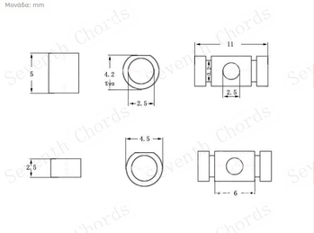 Σετ κλειδώματος και οδηγού χορδών για ηλεκτρική κιθάρα
