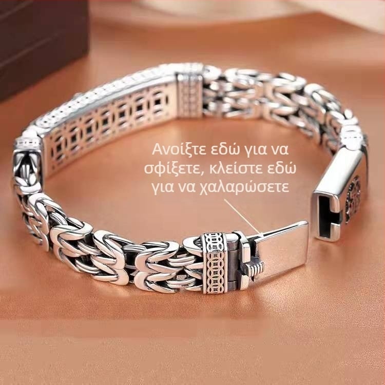 Βραχιόλι Pixiu με διπλή αλυσίδα, unisex, ρετρό στυλ, φυλαχτό πλούτου (Υλικό: χαλκός/πλαστικό; Διαδικασία: ηλεκτροπλατίωση; Σχέδιο: Pixiu/ζώο; Αλυσίδα: διπλή)