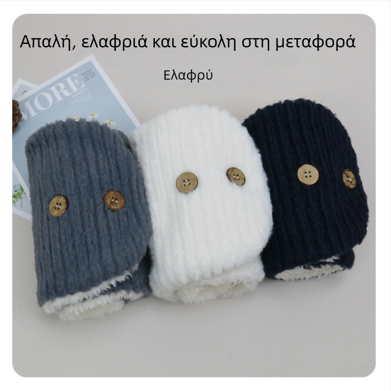 Χειμερινό κασκόλ από συνθετική γούνα κουνελιού, warp-knit, διατηρεί τη ζεστασιά, αρχικού σχεδιασμού