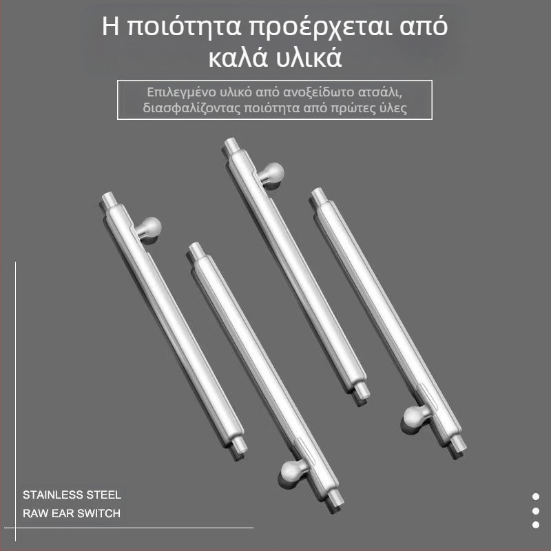 Αντάπτορας για λουράκι ρολογιού με βίδα ελατηρίου — ανοξείδωτος χάλυβας, κυκλικός προφίλ, γρήγορη απελευθέρωση