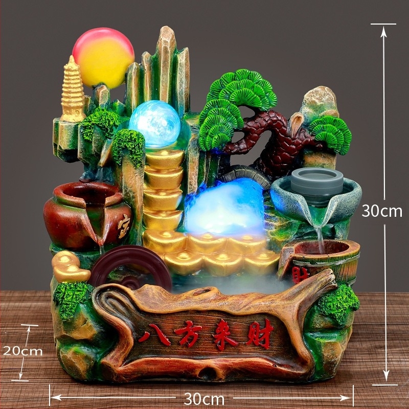 Επιτραπέζιος υγραντήρας με μικρό βραχώδες τοπίο (Υλικό: συνθετική ρητίνη; Στυλ: απλό και μοντέρνο; Χρησιμότητα δώρου: διαφημιστικά δώρα)