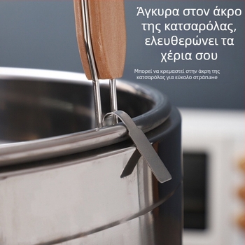 Ανοξείδωτο καλάθι τηγανίσματος και σουρωτήρι για νούντλς – Αντιολισθητικό, Προστασία από εγκαύματα, Σύγχρονη απλότητα