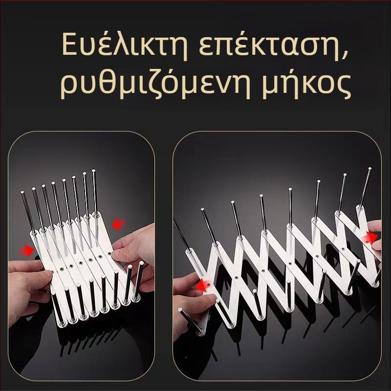 Ανοξείδωτο ατσάλι τηλεσκοπικά ρυθμιζόμενο ράφι για πιάτα – αναδιπλούμενο, πολλαπλών χρήσεων για την κουζίνα