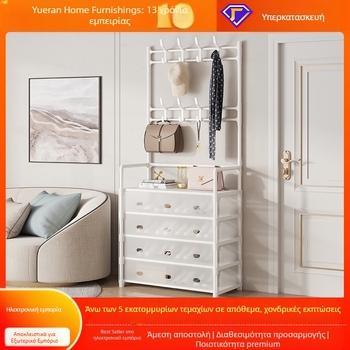 Μεταλλικό ράφι παπουτσιών και καπέλων με 3 ή 4 στρώσεις για είσοδο, πολυλειτουργικό αποθηκευτικό ντουλάπι, μοντέρνο μινιμαλιστικό στυλ