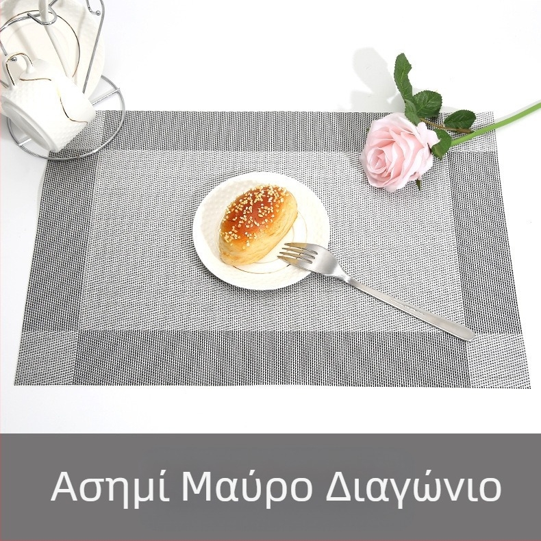 Υπόστρωμα τραπεζιού PVC σε ευρωπαϊκό στυλ μοντέρνο μινιμαλιστικό με διαγώνιο διπλό πλαίσιο, αδιάβροχο, ανθεκτικό στις λιπαρές ουσίες, αντι-κάψιμο, θερμική μόνωση