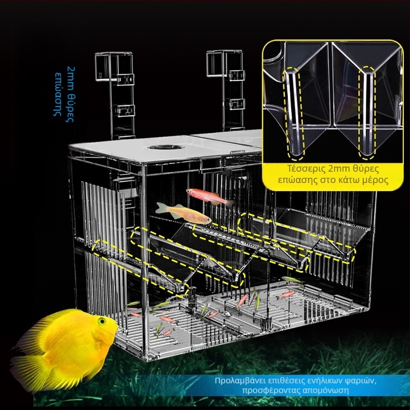 Ακρυλική Κουτί Εκκόλαψης Μικρών Ψαριών για Απομόνωση και Αναπαραγωγή – Haolong Hl58
