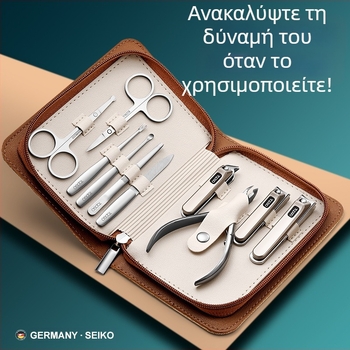 BTCLNTOS Υψηλής ποιότητας σετ εργαλείων νυχιών με θήκη, φορητό οικιακό στυλ; Περιλαμβάνει κόπτη νυχιών και πένσα; Υλικά: ανοξείδωτο ατσάλι, χάλυβας άνθρακα, κράμα ψευδάργύρου-αλουμινίου; Εκτύπωση λογοτύπου