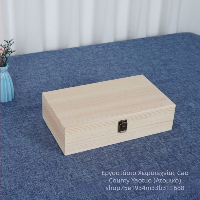Ξύλινο κουτί αποθήκευσης αιθέριων ελαίων με πολλά διαμερίσματα, επιτραπέζιος οργανωτής με ανακλινόμενο καπάκι, δυνατότητα εκτύπωσης λογότυπου