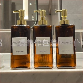 Τετράγωνο πλαστικό μπουκάλι με αντλία για ξενοδοχειακή χρήση – κοντίσιονερ, λοσιόν, μασάζ λάδι (Προέλευση: Shaoxing, Zhejiang; Υλικό: PET; Τεχνική παραγωγής: Blow molding; Τύπος συσκευασίας: Κοσμητική συσκευασία)