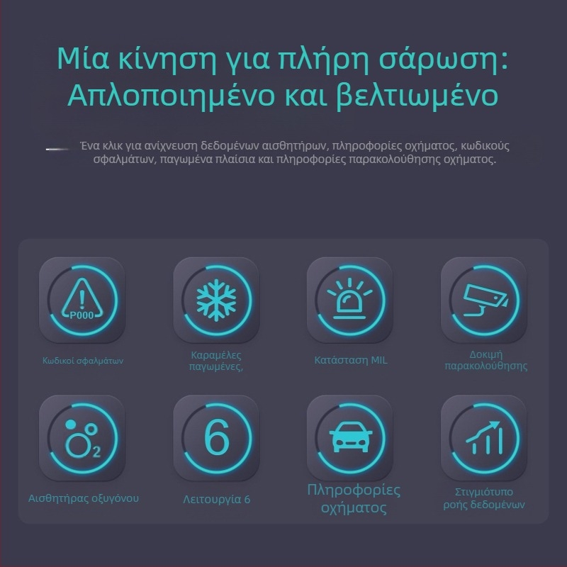 OBD2 σαρωτής αυτοκινήτων για διάγνωση βλαβών, V011, συμβατός με ELM327, 9-15V, 0-50°C, για OBD2