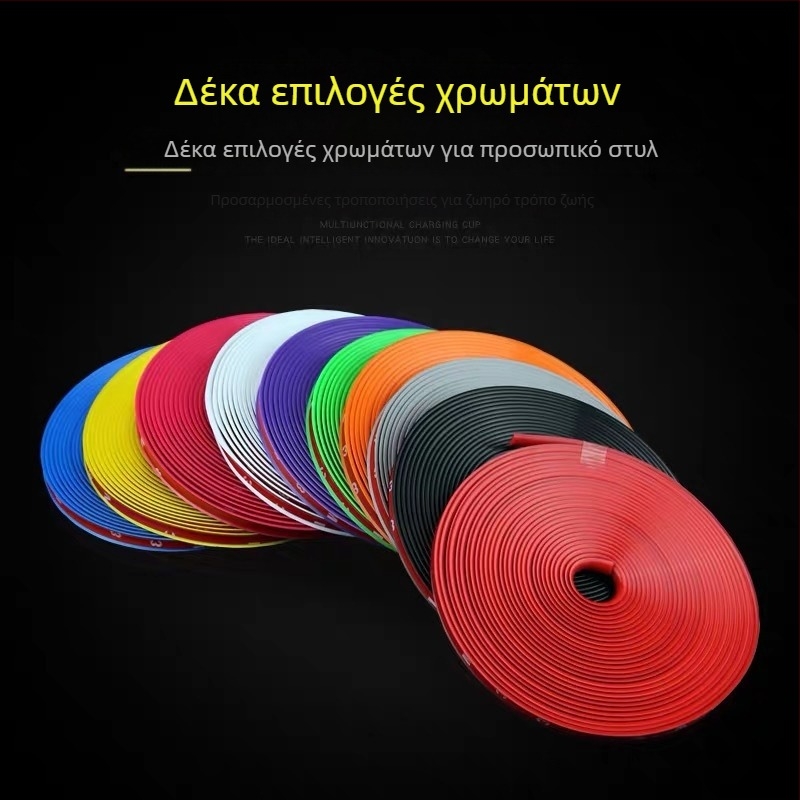 Λωρίδα αντι-σύγκρουσης για τον τροχό - καουτσούκ, προσαρμογή επεξεργασίας, μοντέλο: σтикέρ για τον κεντρικό τροχό, γενική συμβατότητα