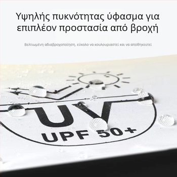 Ομπρέλα πέντε τμημάτων, ultra-light, χειροκίνητο άνοιγμα, 6 ακτίνες από ίνες, σκελετός από κράμα, ύφασμα 210T, UPF πάνω από 50