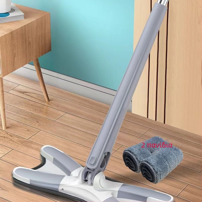 Σφουγγαρίστρα επίπεδη με κλιπ τύπου πεταλούδα — χωρίς χρήση χεριών, αναδιπλούμενη, για υγρή και ξηρή χρήση