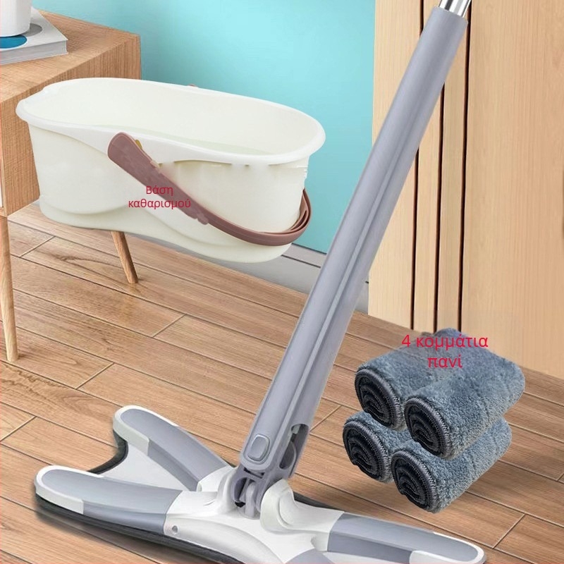 Σφουγγαρίστρα επίπεδη με κλιπ τύπου πεταλούδα — χωρίς χρήση χεριών, αναδιπλούμενη, για υγρή και ξηρή χρήση