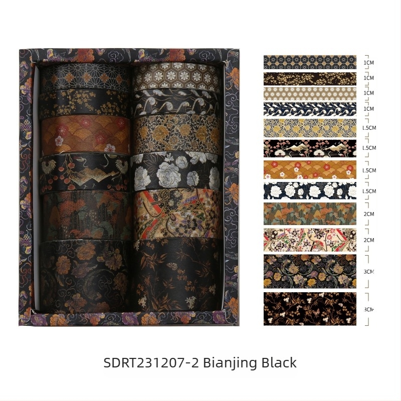 Σετ washi tape για planner και αυτοκόλλητα από χαρτί Kyoto Yanyun, προσαρμόσιμο, υπόστρωμα: washi χαρτί, πάχος 0.02, γενική χρήση