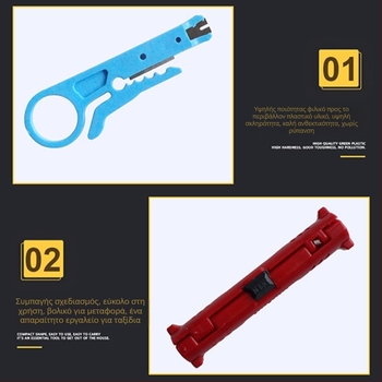 Πολυλειτουργικό εργαλείο αποξήλωσης και κοπής καλωδίων για coaxial, δικτυακά, βίντεο και τηλεφωνικά καλώδια