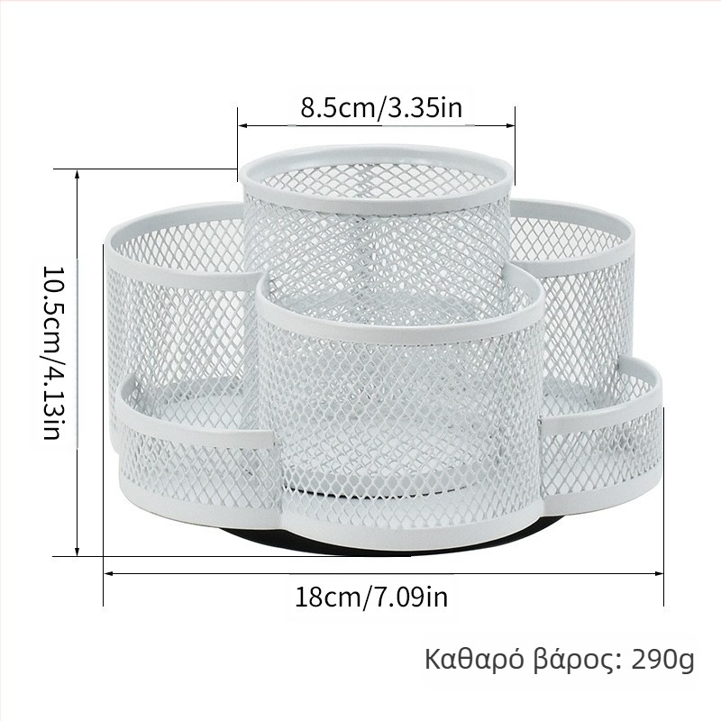 Μεταλλικός περιστρεφόμενος θήκη στυλό κυκλικού σχήματος, μοντέλο 02, 360° περιστροφή, δυνατότητα εκτύπωσης λογοτύπου