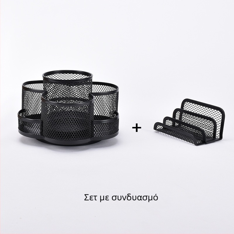 Μεταλλικός περιστρεφόμενος θήκη στυλό κυκλικού σχήματος, μοντέλο 02, 360° περιστροφή, δυνατότητα εκτύπωσης λογοτύπου