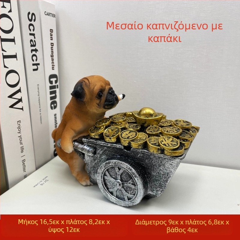 Τασάκι από ρητίνη, στυλ Nordic, με καπάκι, για οικιακή και επαγγελματική χρήση