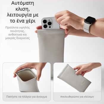 Θήκη προστασίας κινητού τηλεφώνου με ανάγλυφο PU, κορδόνι αυτοκλεισίματος, χωρητικότητα 2 kg, μοντέλο G005, συσκευασία 3C ηλεκτρονικών ειδών