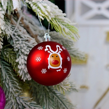 Uvo πλαστικά χριστουγεννιάτικα σφαίρες με καρτούν στυλ, σετ 9 τεμαχίων, κατασκευασμένες με φούσκωμα, ηλεκτροπλατίωση και χειροποίητη βαφή, κωδικός προϊόντος Ywc6-16g