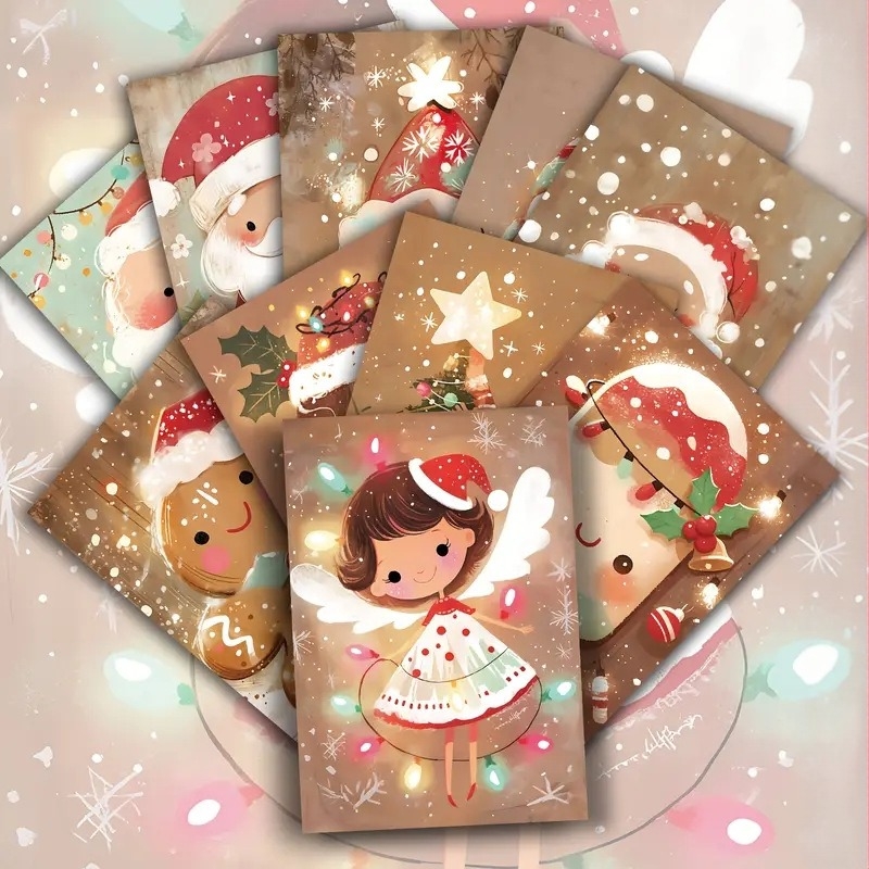 20 τεμάχια ρετρό καρτποστάλ με Άγιο Βασίλη για συλλογή και διακόσμηση σπιτιού