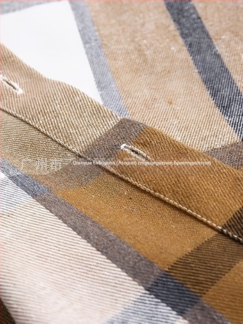 Ανδρικό casual πουκάμισο με κουκούλα σε καρό μοτίβο, λεπτομέρεια μπλοκ σχεδίου, στυλ Χαρατζούκου, εμφάνιση δύο τεμαχίων