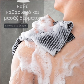 Αντιβακτηριακή πετσέτα μπάνιου με ιόντα αργύρου για καθάρισμα πλάτης, διπλής όψεως, μακριά λωρίδα, rayon