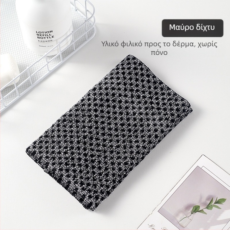 Αντιβακτηριακή πετσέτα μπάνιου με ιόντα αργύρου για καθάρισμα πλάτης, διπλής όψεως, μακριά λωρίδα, rayon