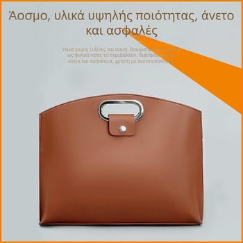 Τσάντα φορητού υπολογιστή από PVC δέρμα, αδιάβροχη και επεκτάσιμη χωρητικότητα, εσωτερικό από σουέν και φιλμ κατά των γρατζουνιών για τα κουμπιά