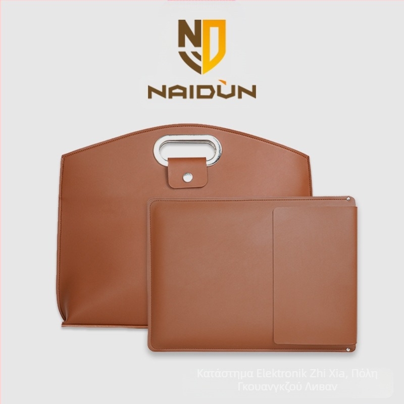 Τσάντα φορητού υπολογιστή από PVC δέρμα, αδιάβροχη και επεκτάσιμη χωρητικότητα, εσωτερικό από σουέν και φιλμ κατά των γρατζουνιών για τα κουμπιά