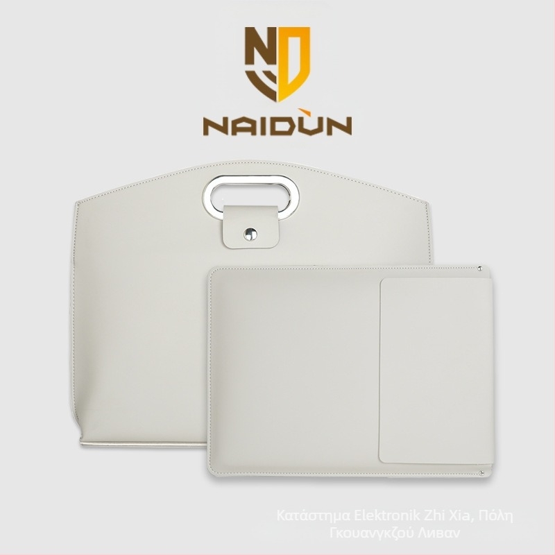 Τσάντα φορητού υπολογιστή από PVC δέρμα, αδιάβροχη και επεκτάσιμη χωρητικότητα, εσωτερικό από σουέν και φιλμ κατά των γρατζουνιών για τα κουμπιά