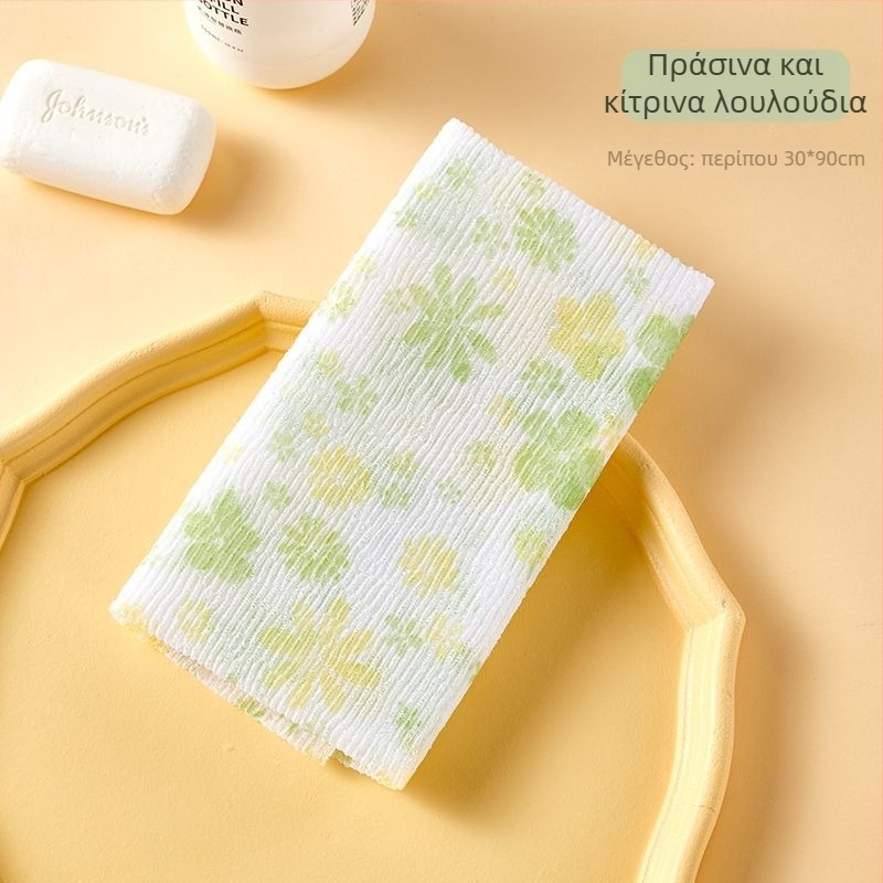 Απολεπιστικό για την πλάτη σε κορεατικό στυλ με μακρύ λωρίδα, πανί απολέπισης για ντους με χοντρή νήμα (παιδιά), Κωδικός 1002500412