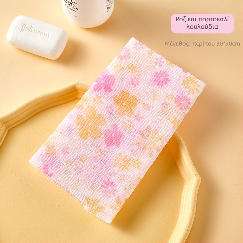 Απολεπιστικό για την πλάτη σε κορεατικό στυλ με μακρύ λωρίδα, πανί απολέπισης για ντους με χοντρή νήμα (παιδιά), Κωδικός 1002500412