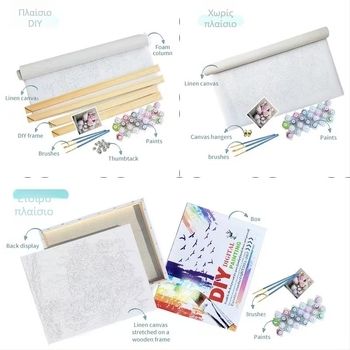 DROFE DIY Ψηφιακός Πίνακας Λάδι – Χωρίς κορνίζα, μοντέρνο και απλό στυλ; για σαλόνι, υπνοδωμάτιο, γραφείο; Διαμόρφωση διαθέσιμη; Απόθεμα 99999