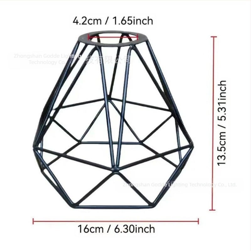 Μεταλλικός αμπαζούρ λαμπτήρα σε σχήμα κλουβιού — από μέταλλο, κατάλληλος για εσωτερικούς χώρους ξενοδοχείων και καφέ, παραμετροποιήσιμος, καταγωγή Zhongshan