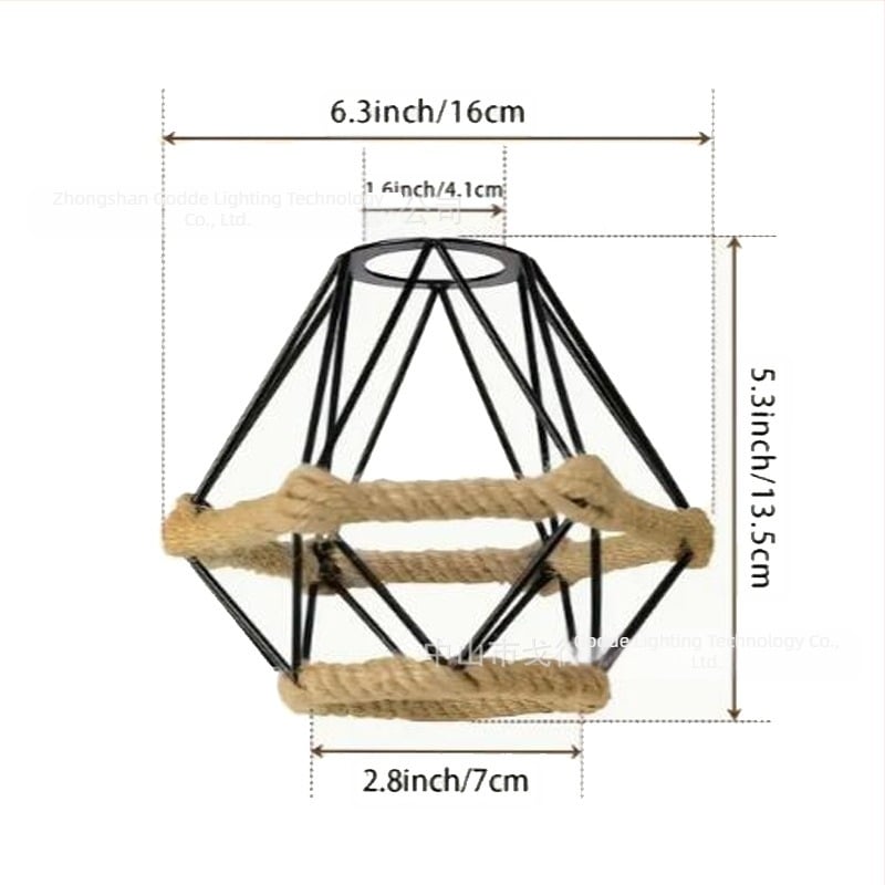 Μεταλλικός αμπαζούρ λαμπτήρα σε σχήμα κλουβιού — από μέταλλο, κατάλληλος για εσωτερικούς χώρους ξενοδοχείων και καφέ, παραμετροποιήσιμος, καταγωγή Zhongshan