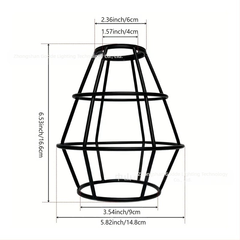 Μεταλλικός αμπαζούρ λαμπτήρα σε σχήμα κλουβιού — από μέταλλο, κατάλληλος για εσωτερικούς χώρους ξενοδοχείων και καφέ, παραμετροποιήσιμος, καταγωγή Zhongshan