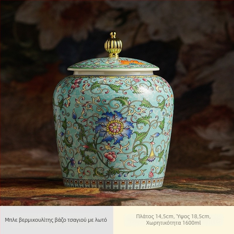 Κεραμικό δοχείο τσαγιού με εμαγιέ φινίρισμα, στυλ παλάτιου, νεότερο κινεζικό στυλ