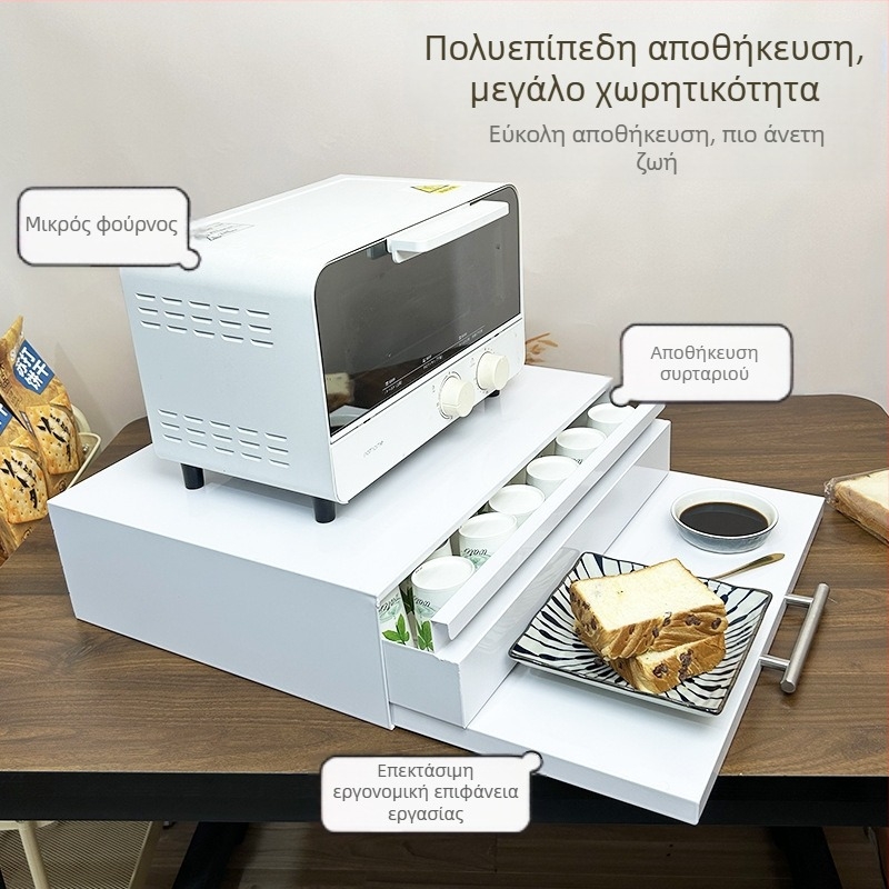 Κουζίνας συρόμενος ράφι για φούρνο μικροκυμάτων με τηλεσκοπικό μηχανισμό — απλός και μοντέρνος σχεδιασμός (Υλικό: χάλυβας άνθρακα; Μοντέλο: πλακέτα ράφι/δοχείο για φούρνο μικροκυμάτων; Επεξεργασία: κατά παραγγελία βάσει σχεδίων)