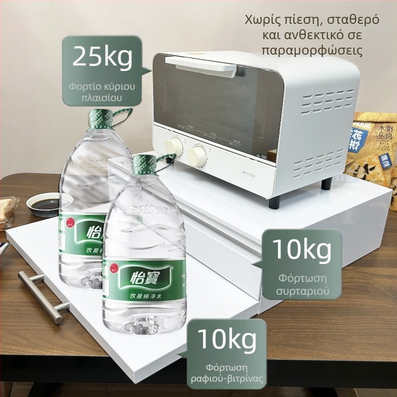 Κουζίνας συρόμενος ράφι για φούρνο μικροκυμάτων με τηλεσκοπικό μηχανισμό — απλός και μοντέρνος σχεδιασμός (Υλικό: χάλυβας άνθρακα; Μοντέλο: πλακέτα ράφι/δοχείο για φούρνο μικροκυμάτων; Επεξεργασία: κατά παραγγελία βάσει σχεδίων)