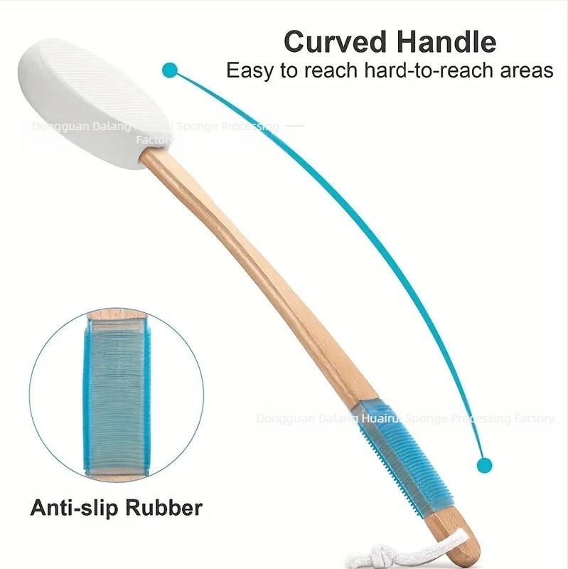 EVA βούρτσα μπάνιου με ξύλινο κοντάρι για καθαρισμό πλάτης και εφαρμογή λοσιόν, 70 τεμαχίων σε κουτί