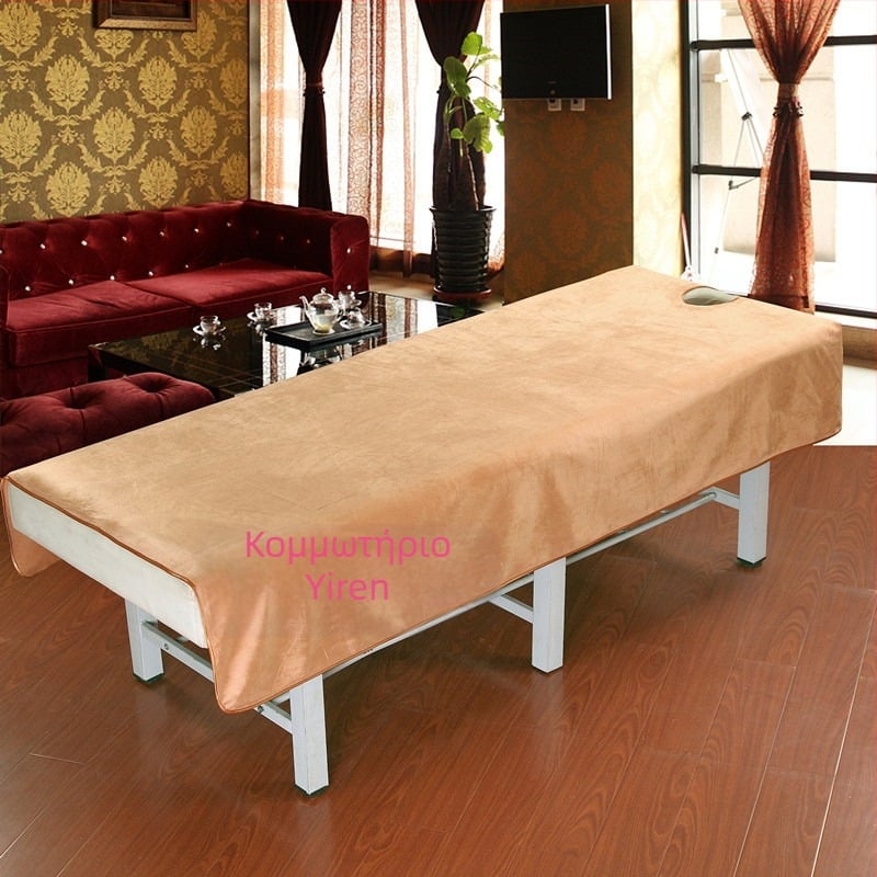 Yuelin Textile σεντόνια από κοντό βελούδινο ύφασμα για σαλόνια ομορφιάς, μοντέρνος μινιμαλισμός, μονόχρωμο σχέδιο, βαφή με αντίδραση