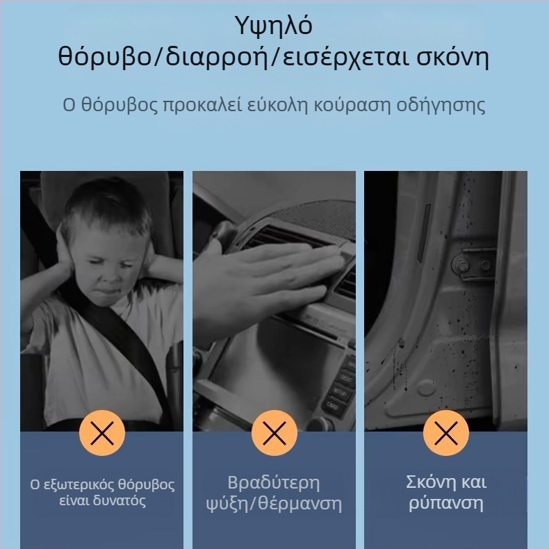 Λωρίδα στεγανοποίησης πόρτας αυτοκινήτου – πυραμίδικού τύπου, 3‑στρώσεων από καουτσούκ, με ηχομόνωση, προστασία από σκόνη και νερό.