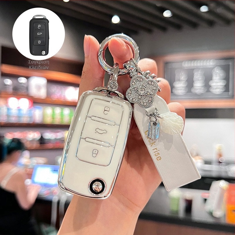 Κάλυμμα Κλειδιού Volkswagen, TPU, Απλό Στυλ, Συμβατό με Sagitar, Lavida, Jetta, Passat, Bora, Tiguan, Unisex