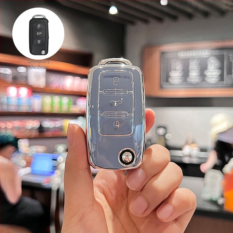 Κάλυμμα Κλειδιού Volkswagen, TPU, Απλό Στυλ, Συμβατό με Sagitar, Lavida, Jetta, Passat, Bora, Tiguan, Unisex