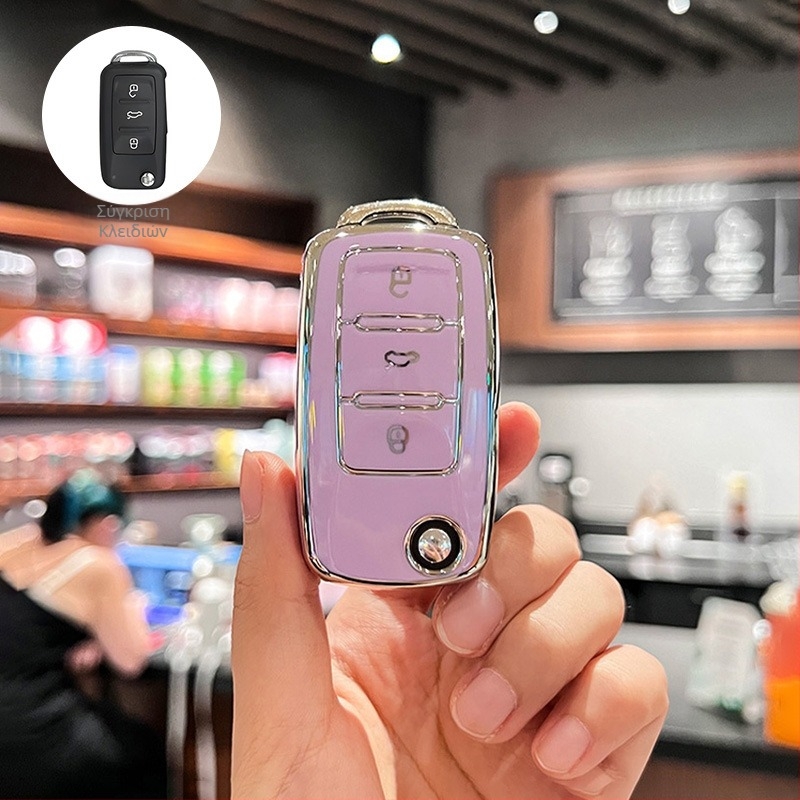 Κάλυμμα Κλειδιού Volkswagen, TPU, Απλό Στυλ, Συμβατό με Sagitar, Lavida, Jetta, Passat, Bora, Tiguan, Unisex