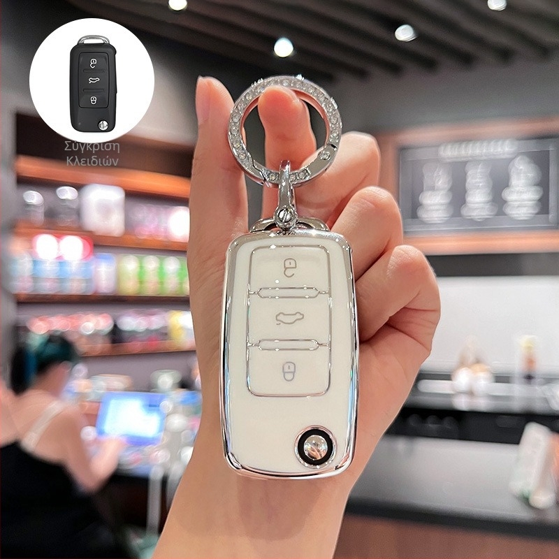 Κάλυμμα Κλειδιού Volkswagen, TPU, Απλό Στυλ, Συμβατό με Sagitar, Lavida, Jetta, Passat, Bora, Tiguan, Unisex