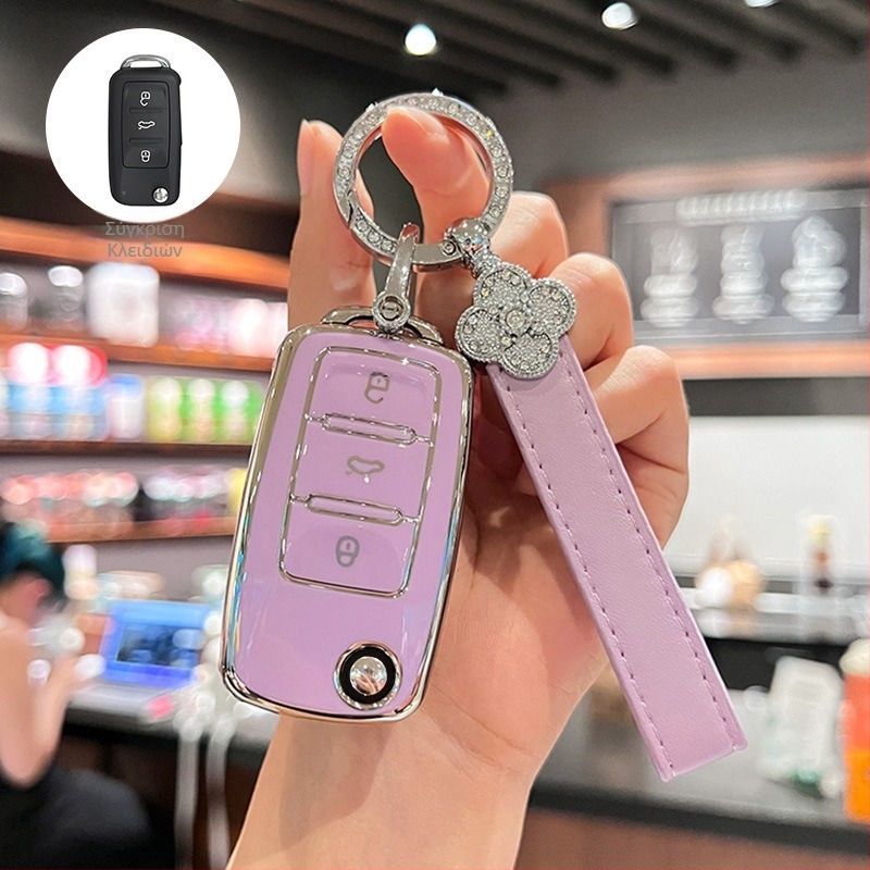 Κάλυμμα Κλειδιού Volkswagen, TPU, Απλό Στυλ, Συμβατό με Sagitar, Lavida, Jetta, Passat, Bora, Tiguan, Unisex